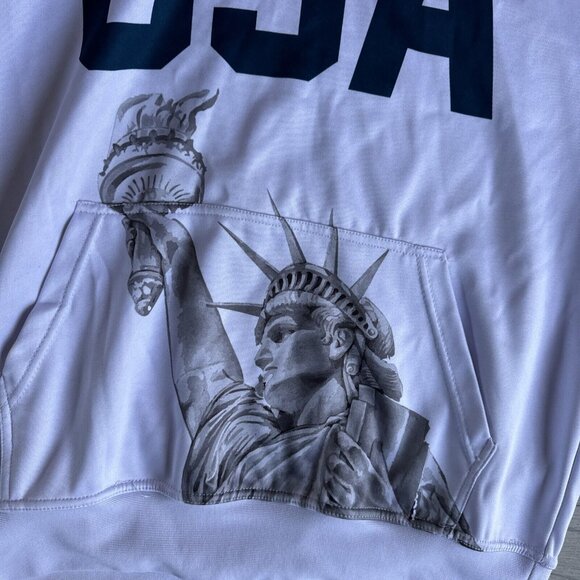 Greater Half‎ American Flag 4th Of July Hoodie Large Men’s Stars And Stripes - Picture 8 of 10